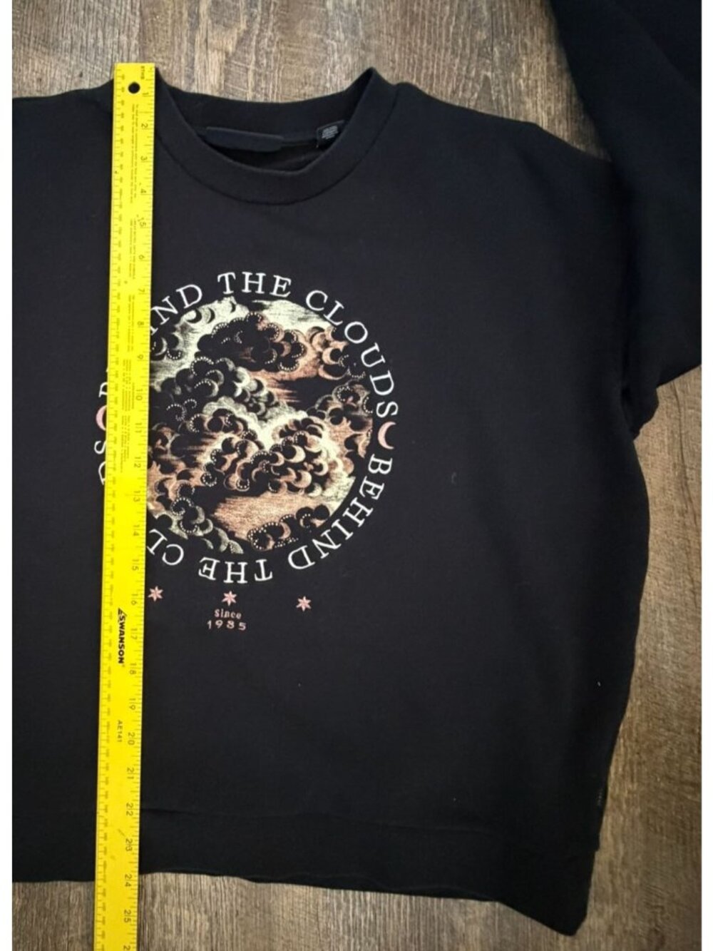 Scotch & Soda Women’s Behind the Clouds Graphic Sweatshirt Black Large - Picture 7 of 10